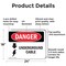 Signmission Underground Cable Danger Sign, Aluminum, 24in W x 18in L, 2PK OS-2PACK-DS-A-1824-L-1599 - alternate 9